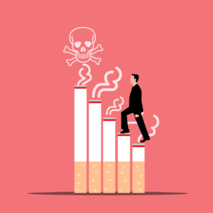 Graphiques et données illustrant les effets négatifs et positifs du tabagisme dans le monde, avec des solutions pour arrêter de fumer